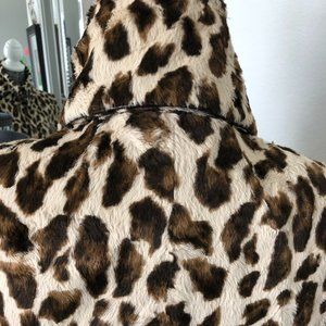 Karen Millen Faux leopard & vegan leather trench